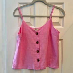Pink linen top